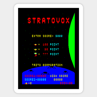 Mod.2 Arcade Stratovox Space Invader Video Game Sticker